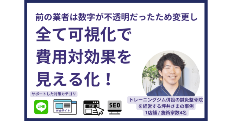鍼灸整骨院経営の坪井さま| 治療院集客成功事例
