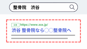 治療院でPPC広告初めての方へ_ステップ2_検索結果に関連した広告が表示される